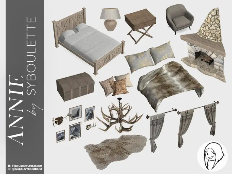 Annie bedroom set – Syboulette Custom Content for The Sims 4