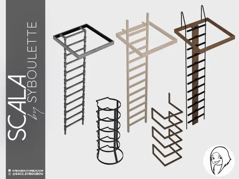 Scala ladders set Syboulette Custom Content for The Sims 4