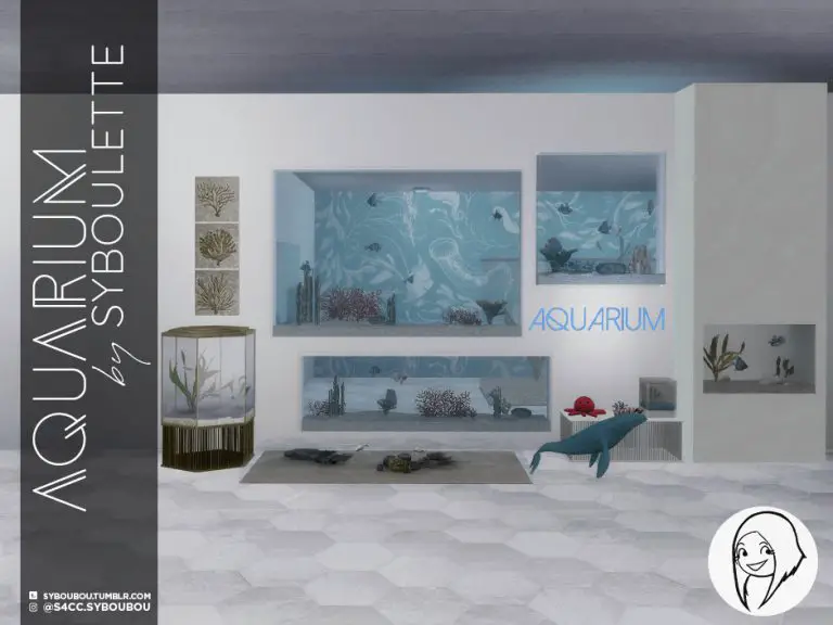 Aquarium Set - Syboulette Custom Content for The Sims 4