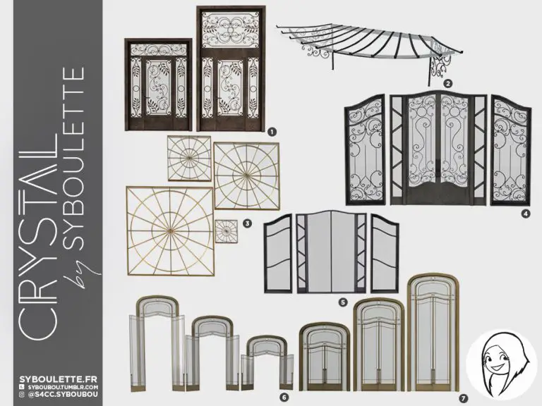 Crystal door cc sims 4 – Syboulette Custom Content for The Sims 4
