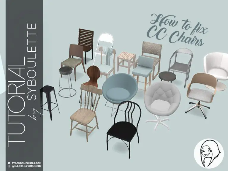 Tutorial How To Fix CC chairs sims 4 Syboulette Custom Content for