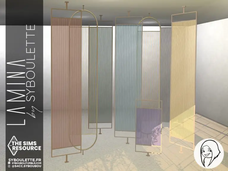 Lamina room divider cc sims 4 Syboulette Custom Content for The Sims 4