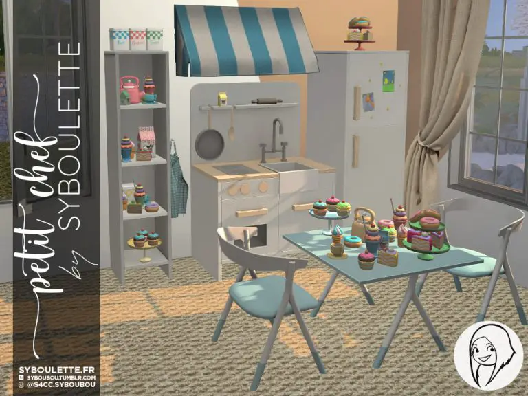 Petit chef kitchen kid toddler cc sims 4 - Syboulette Custom Content