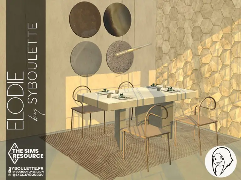 Elodie dining room cc sims 4 - Syboulette Custom Content for The Sims 4