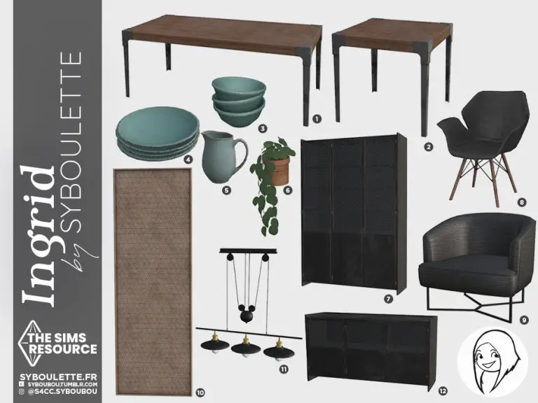 Ingrid Industrial Cc Sims 4 Syboulette Custom Content For The Sims 4