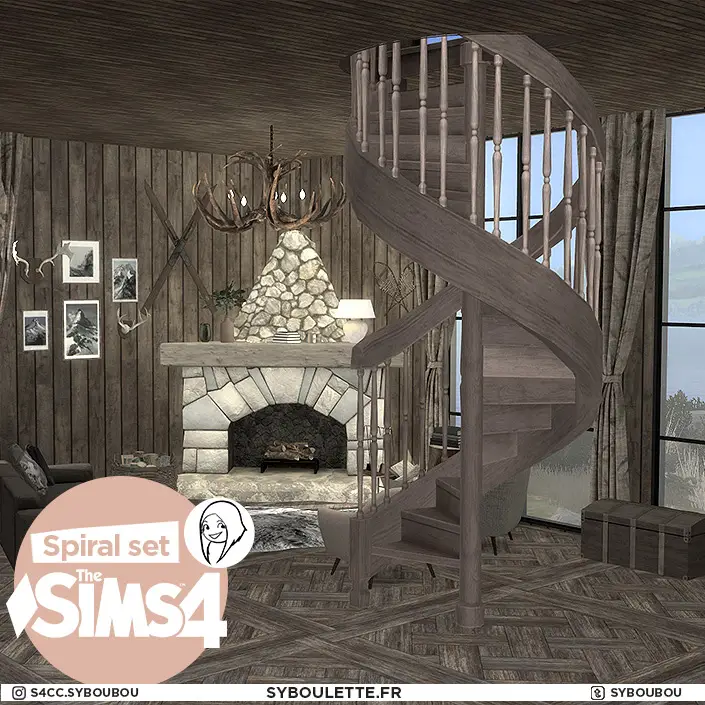 Spiral stairs cc sims 4 - Syboulette Custom Content for The Sims 4