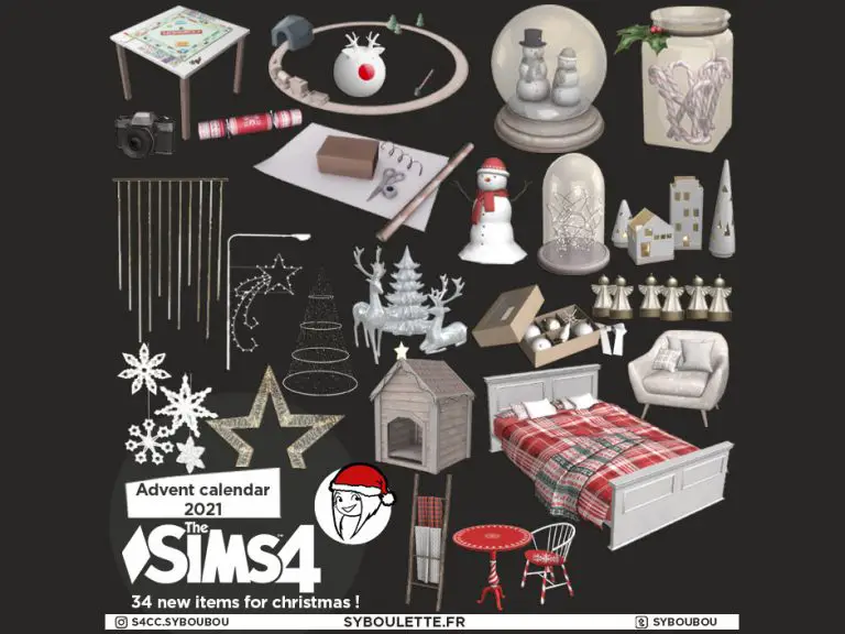 Advent calendar 2021 christmas cc sims 4 Syboulette Custom Content