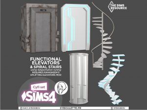 Cyfi elevators spiral stairs sims 4 - Syboulette Custom Content for The
