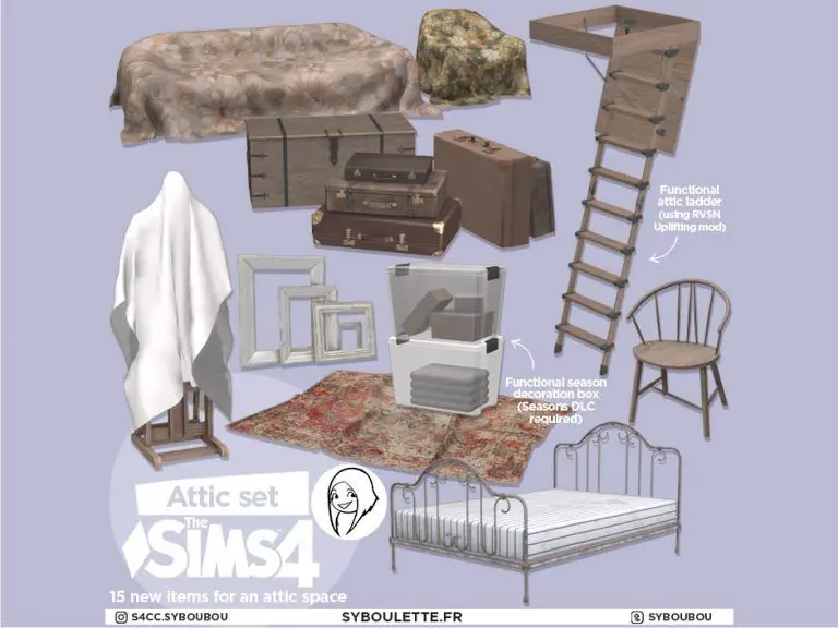 Attic cc sims 4 Syboulette Custom Content for The Sims 4