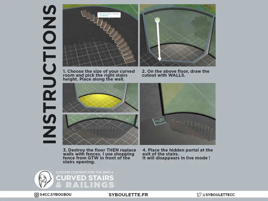 Curved stairspreview instructions