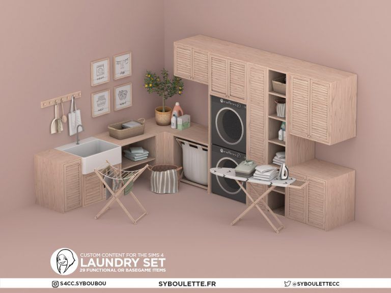 Laundry cc sims 4 - Syboulette Custom Content for The Sims 4