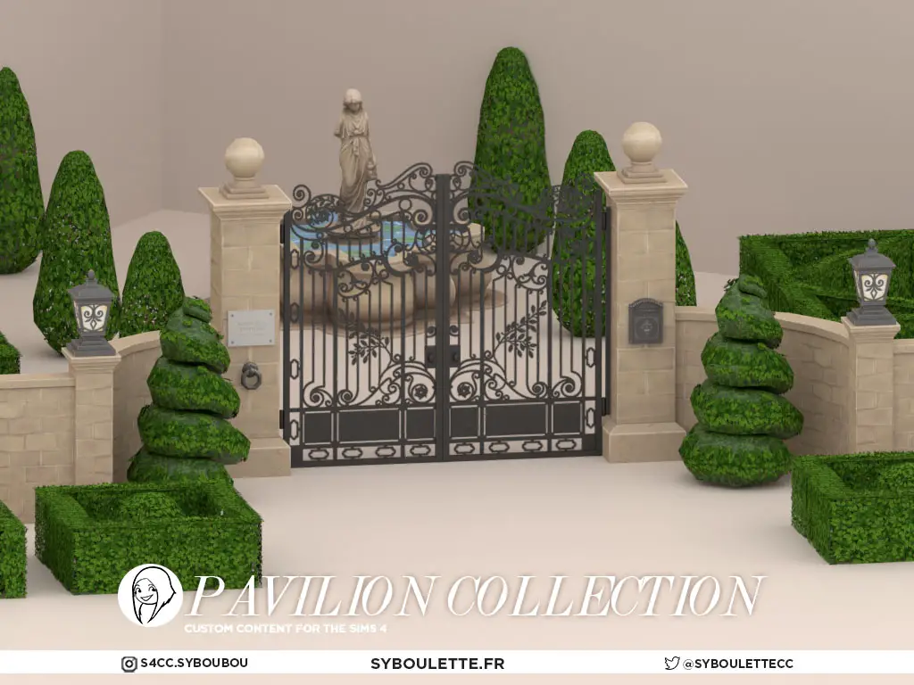 Pavilion Fence Gate Cc Sims 4 Syboulette Custom Content For The Sims 4